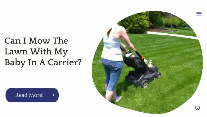 Can I Mow The Lawn With My Baby In A Carrier?