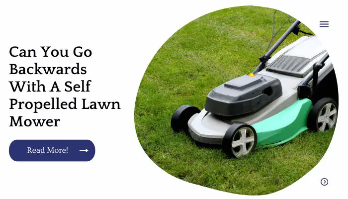 Can You Go Backwards With A Self Propelled Lawn Mower