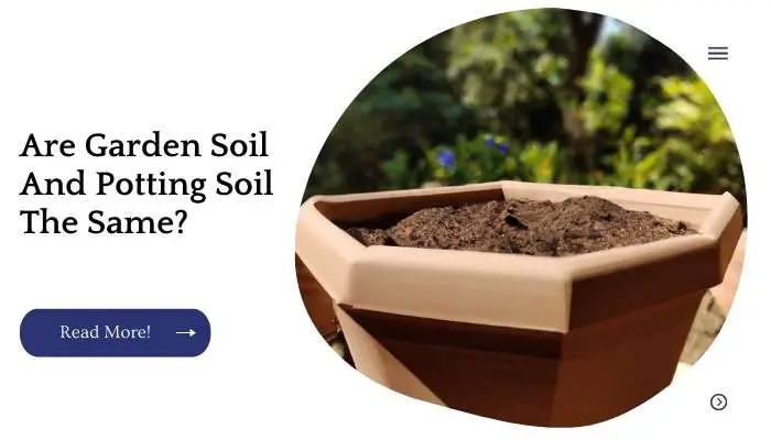 Are Garden Soil And Potting Soil The Same?