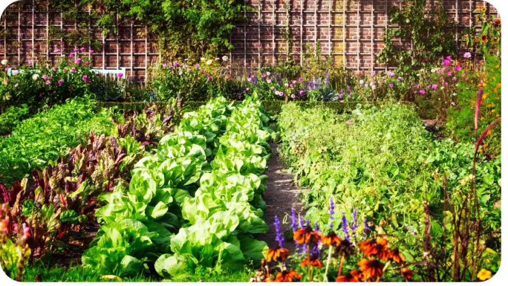 a vegetable garden with many different types of plants
