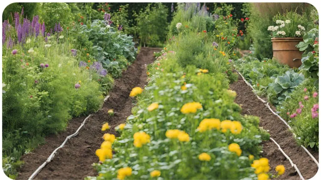 a vegetable garden with many different types of plants and flowers